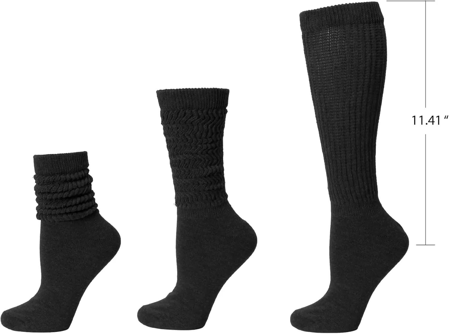 ARRIA Slouch Socks  Womens Cute Trendy, Soft Ribbed Medium Thickness, All Seasons, Classic Solid Colors, Boot Sock
