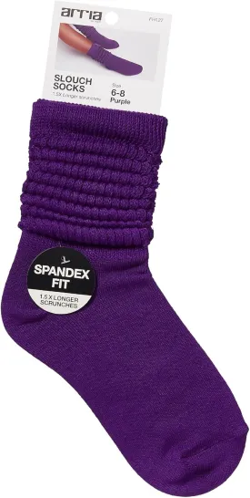 ARRIA Slouch Socks  Womens Cute Trendy, Soft Ribbed Medium Thickness, All Seasons, Classic Solid Colors, Boot Sock