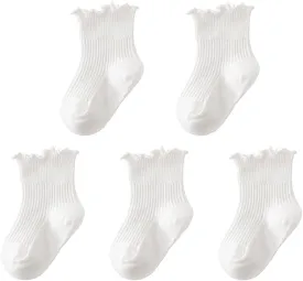 Baby Toddler Girls Ruffle Socks Girl's Frilly Dress Baby Summer Mesh Solid Crew Socks