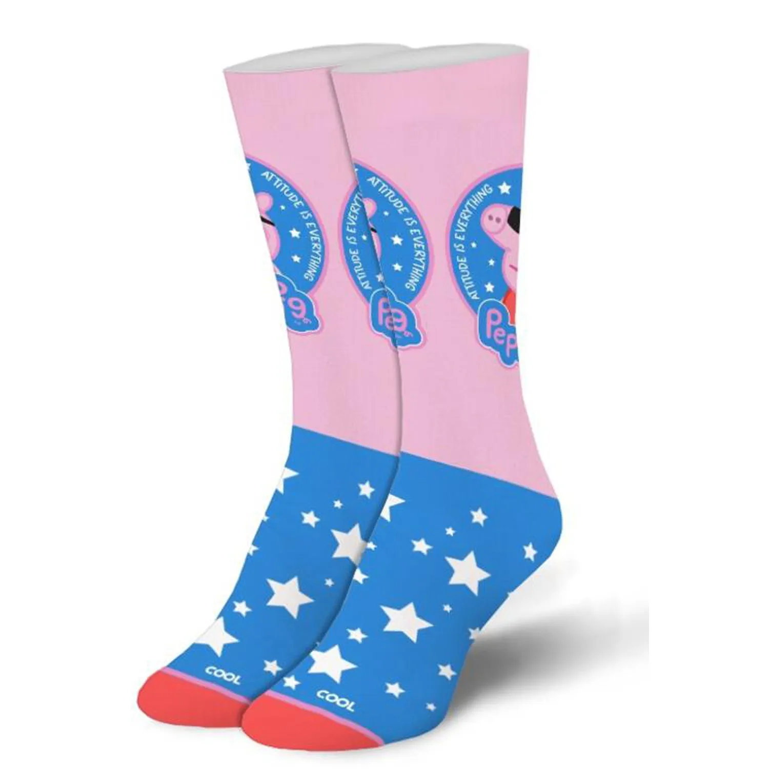Cool Socks Women's Crew Socks - Peppa Pig Attitude