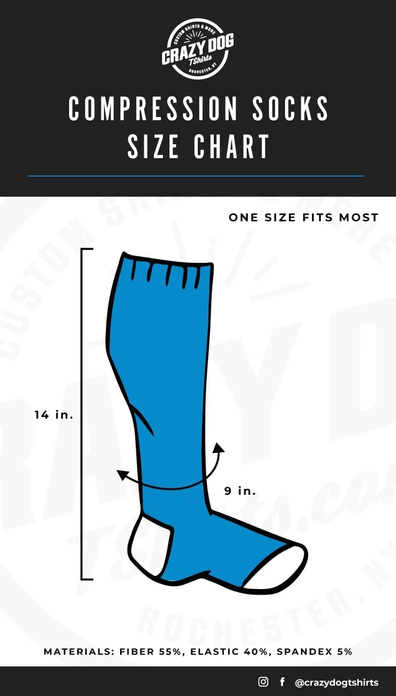 Crazy Dog T-Shirts Funny Compression Socks for Women and Men Cute Compression Socks For Women