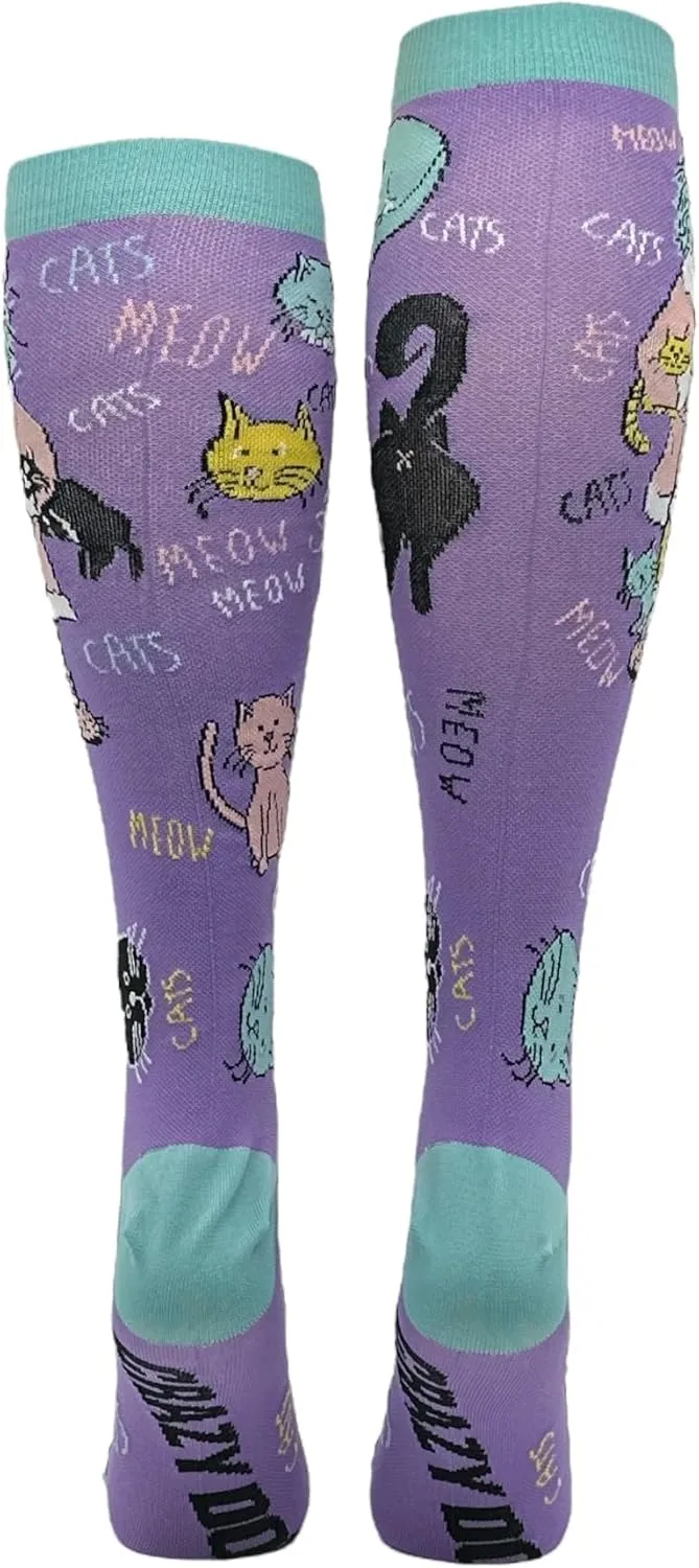 Crazy Dog T-Shirts Funny Compression Socks for Women and Men Cute Compression Socks For Women