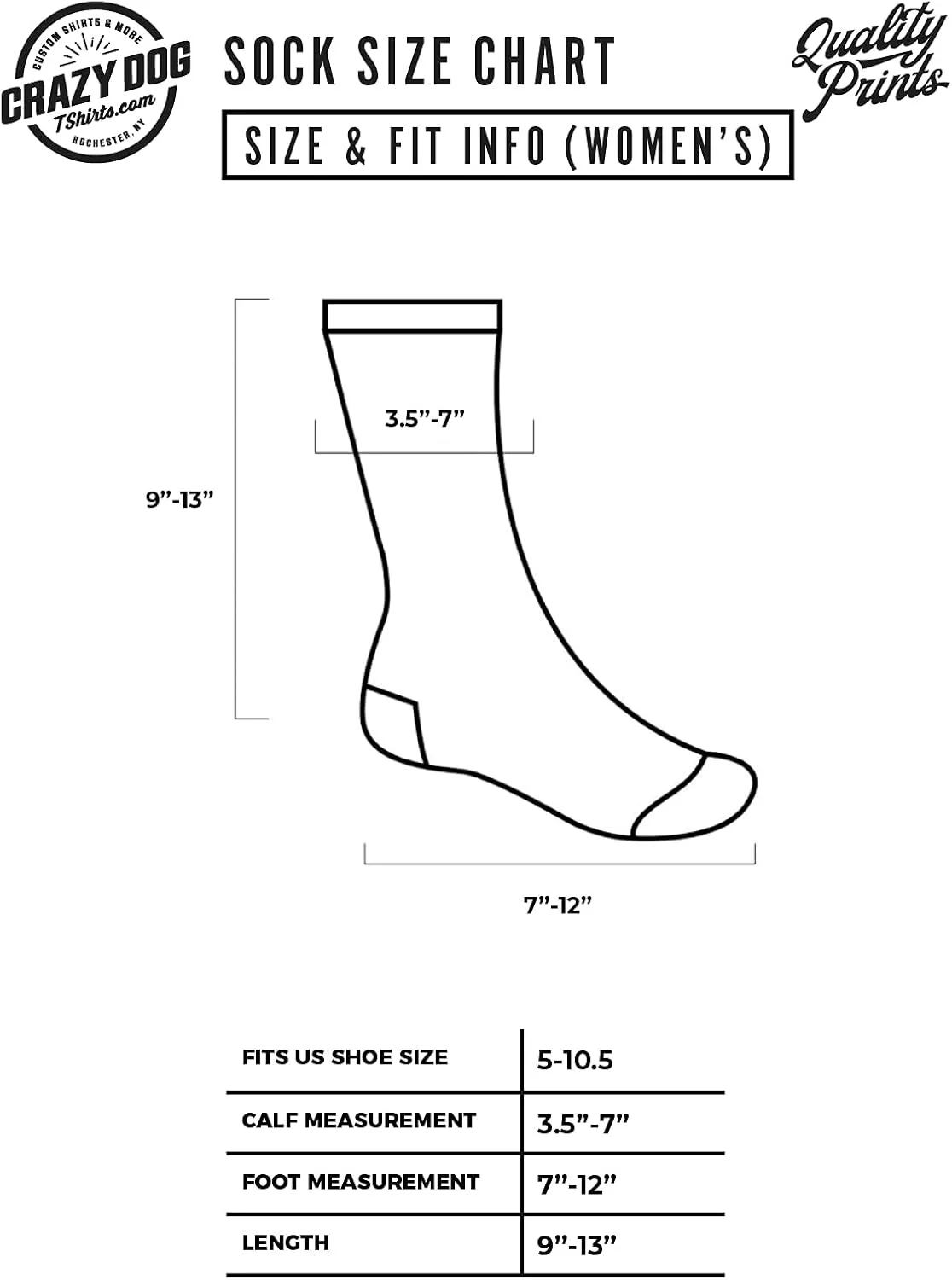 Crazy Dog T-Shirts Womens Animal Socks Cute Funny Socks with Fun Animals and Sarcastic Sayings