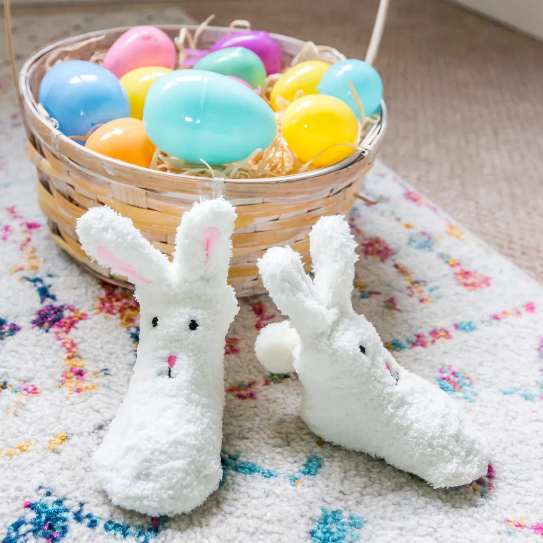 Fuzzy Bunny Toddler Socks