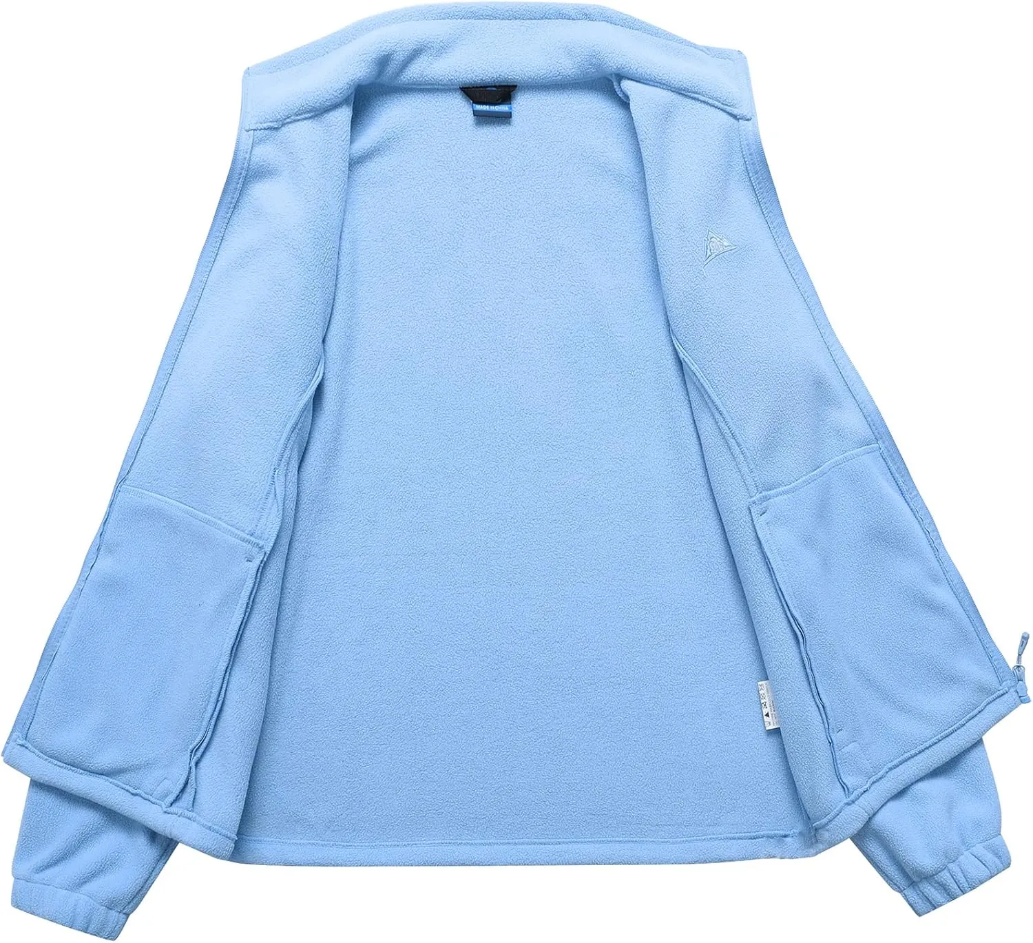 GIMECEN Women's Lightweight Full Zip Soft Polar Fleece Jacket Outdoor Recreation Coat With Zipper Pockets