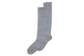Grey Kneesocks with Lined Detail