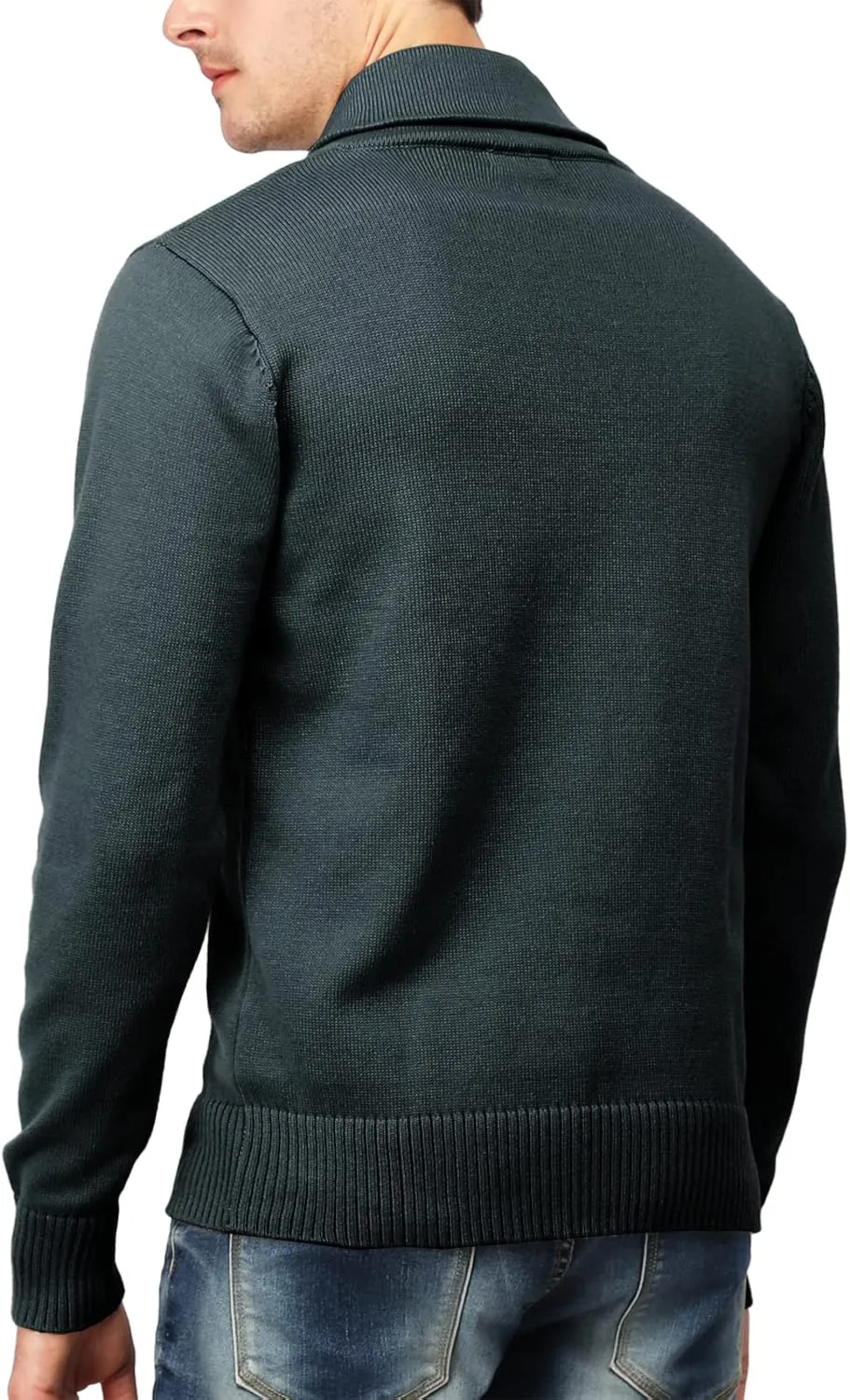 H2H Mens Casual Slim Fit Pullover Sweaters Long Sleeve Cable Knitted Sweater with Button Closure