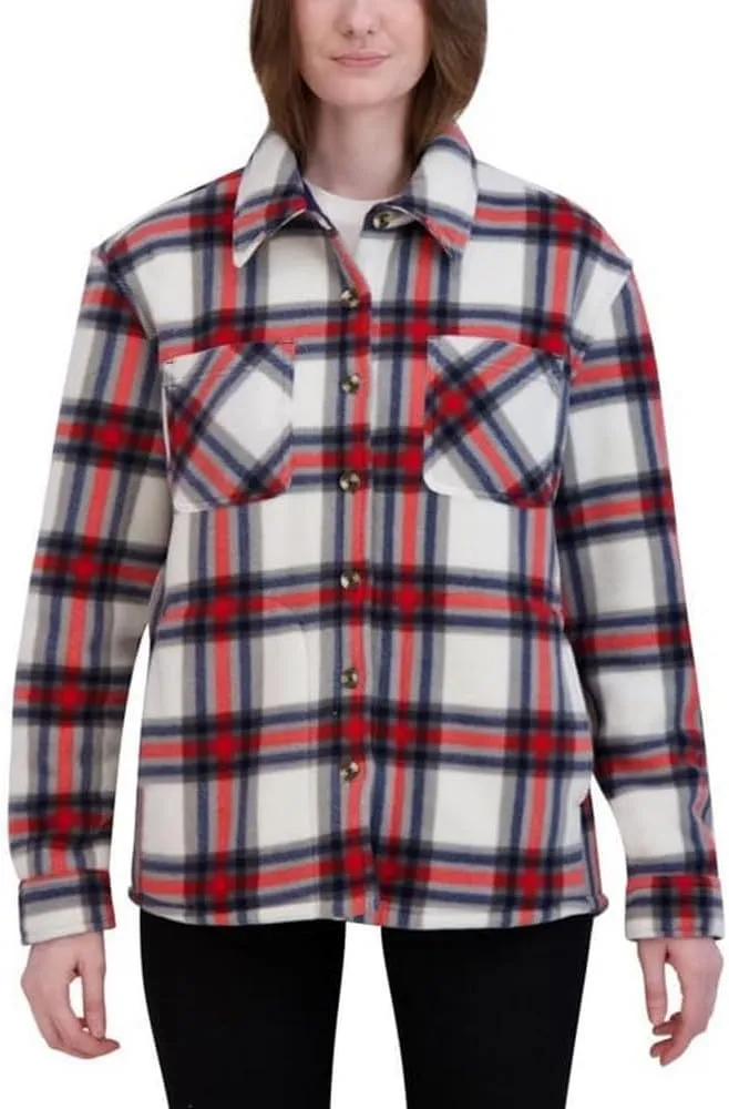 HFX Women's Fully Lined Soft and Cozy Plush Fleece Shacket