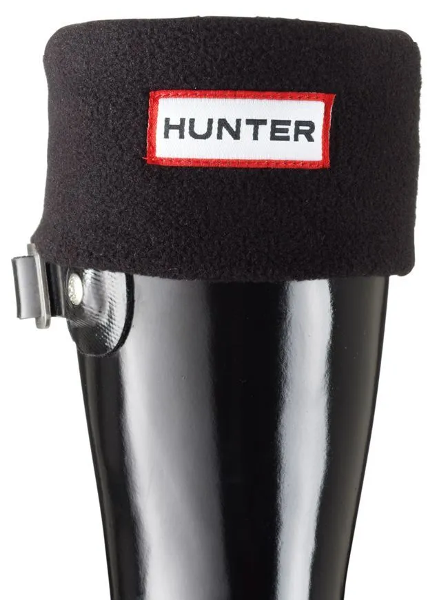 Hunter Kids Accessories Recycled Fleece Boot Sock Black
