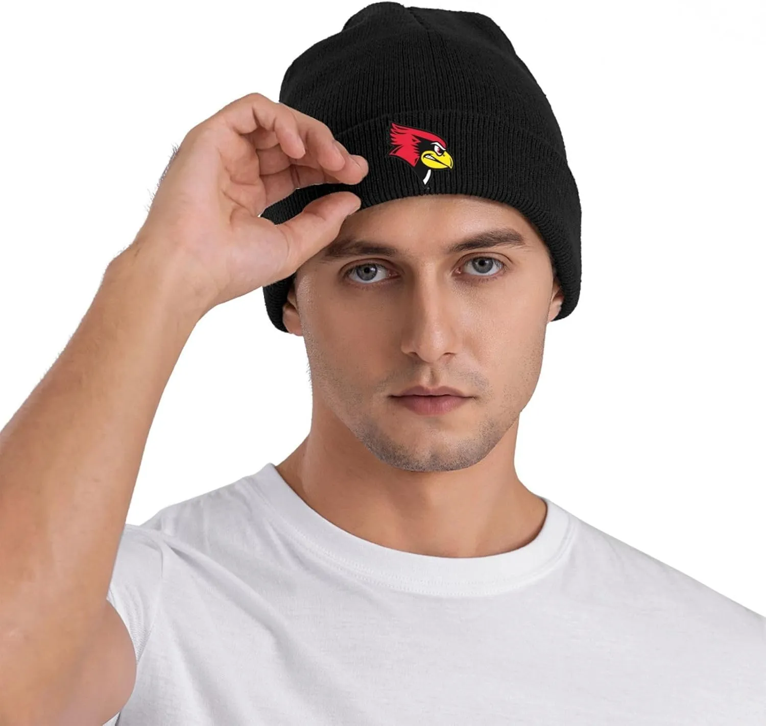 Illinois State University Logo Classic Warm Winter Knit Cap Fleece Lined Beanie Hat