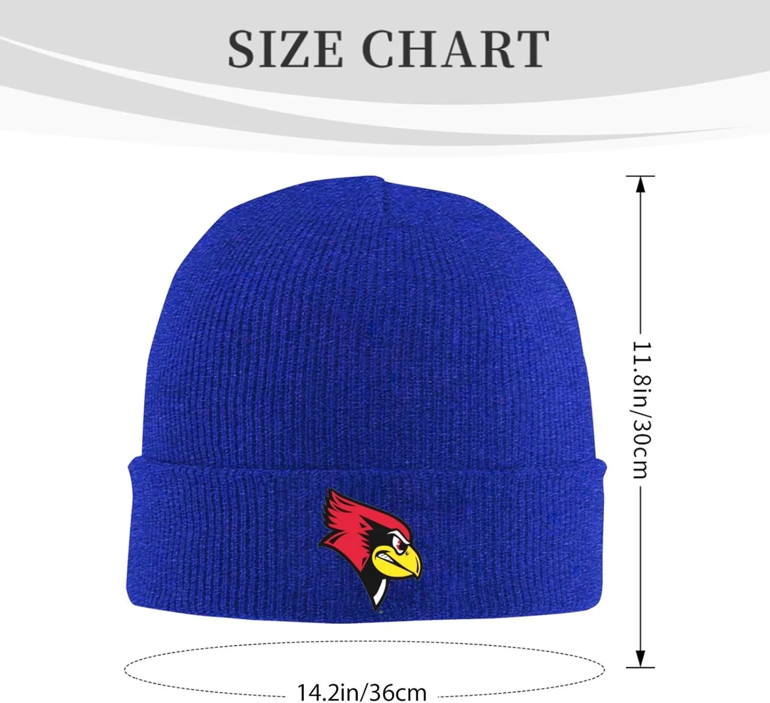 Illinois State University Logo Classic Warm Winter Knit Cap Fleece Lined Beanie Hat