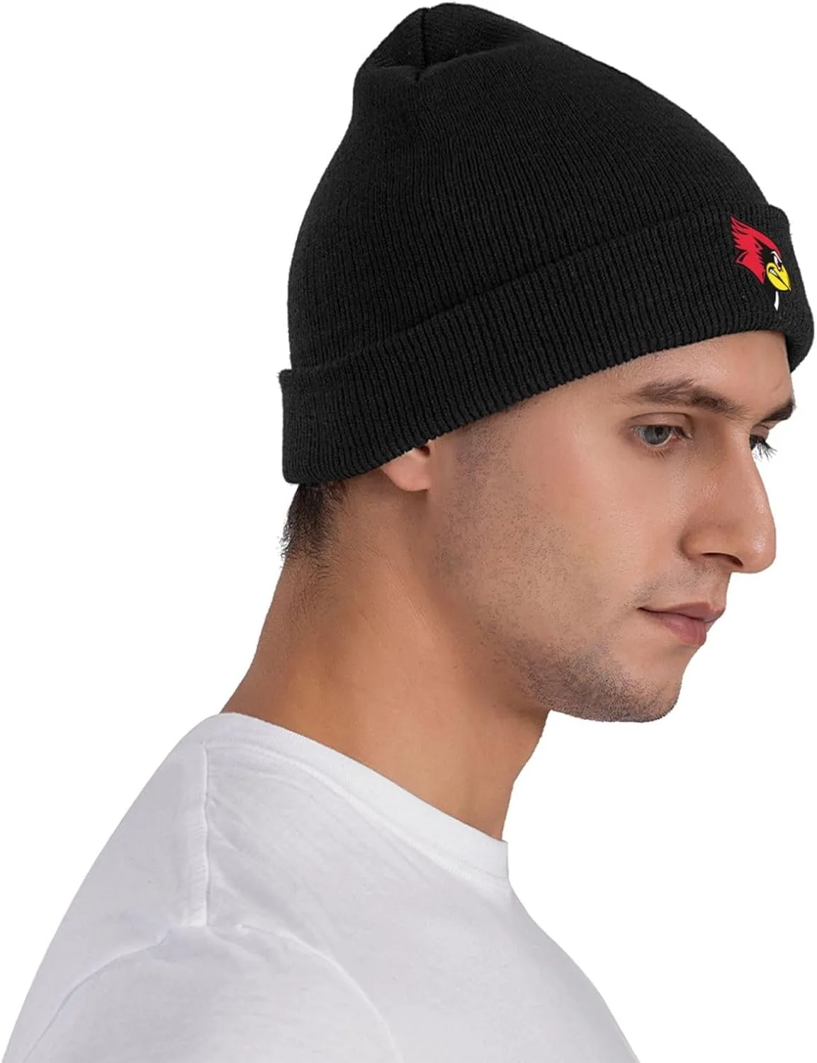 Illinois State University Logo Classic Warm Winter Knit Cap Fleece Lined Beanie Hat