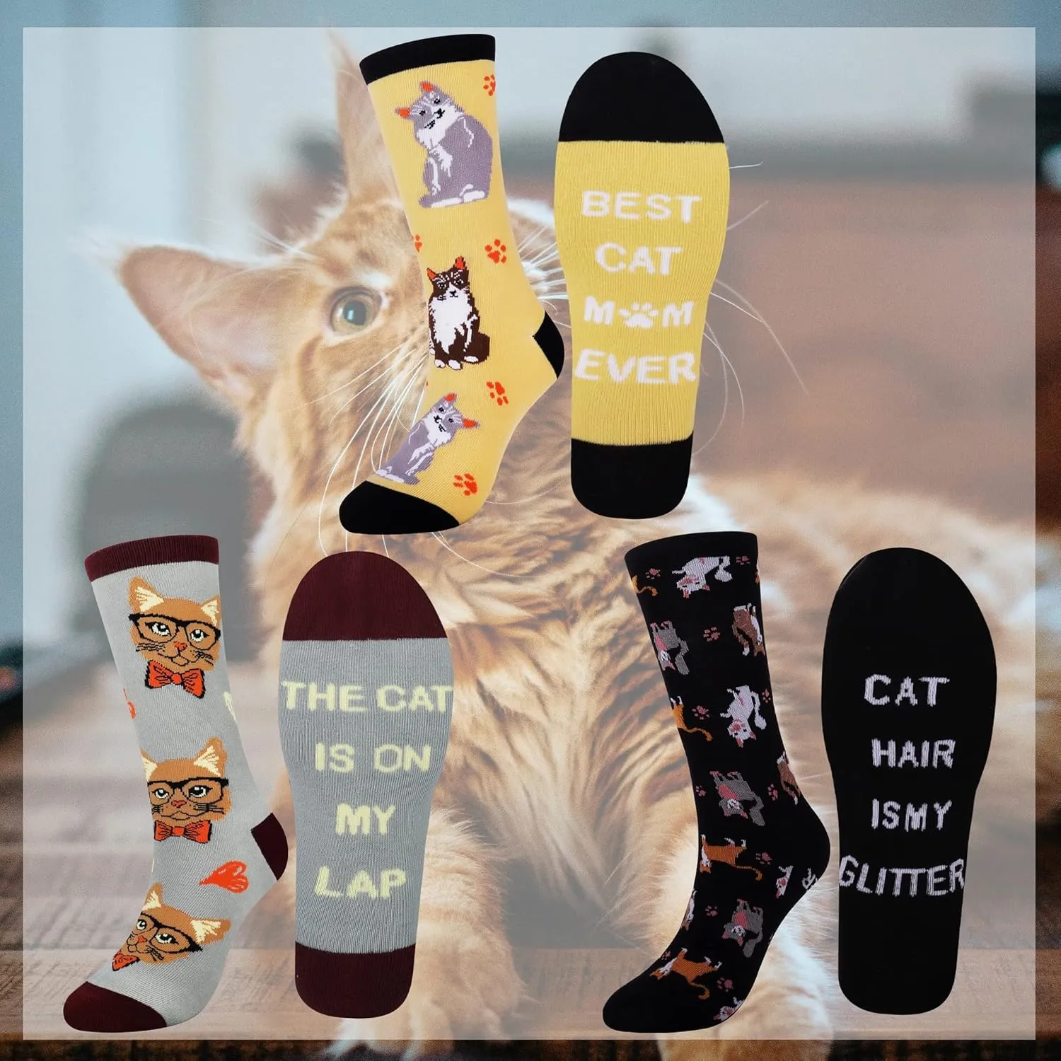 Jeasona Womens Funny Socks Plant Cat Nurse Gifts for Women Mom