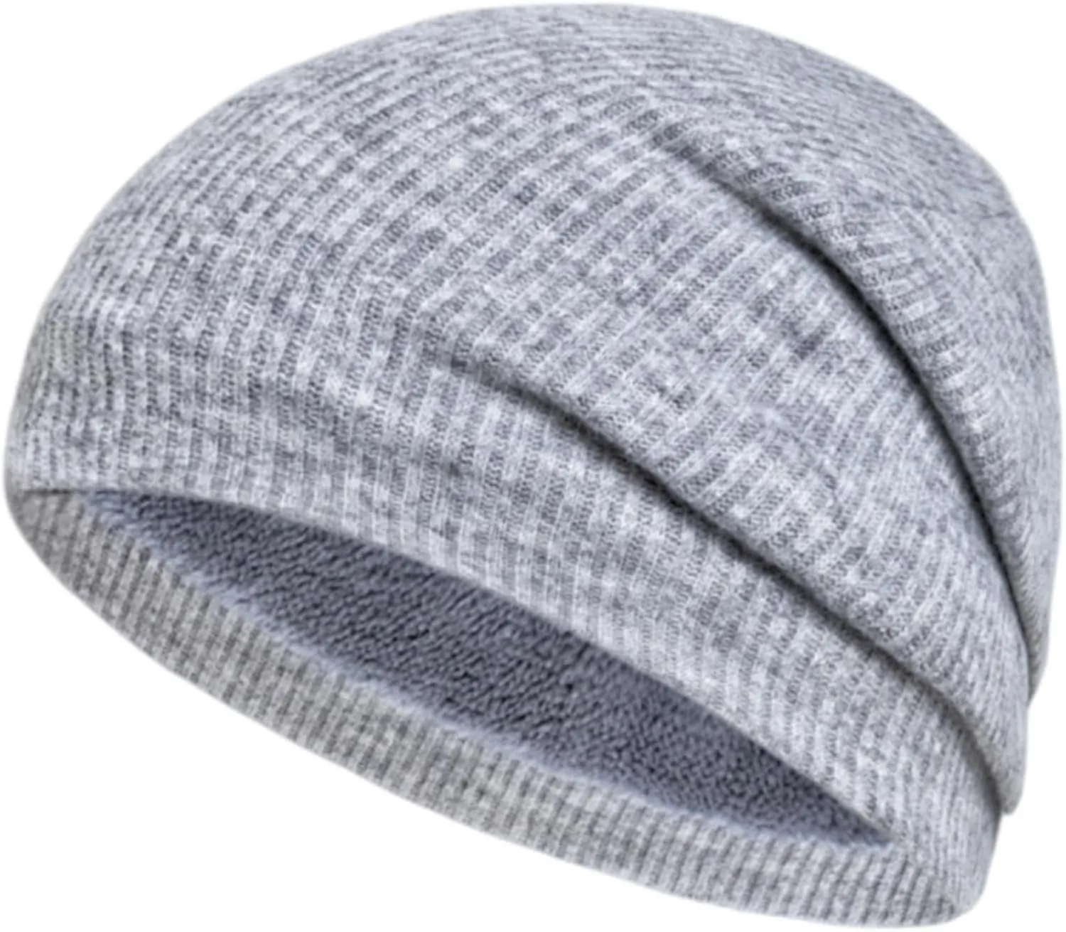 Miyaomn Winter Beanie Hats for Men Womens Solid Color Fleece Lined Rib Knit Beanie Soft Warm Thermal Windproof Ski Skull Caps