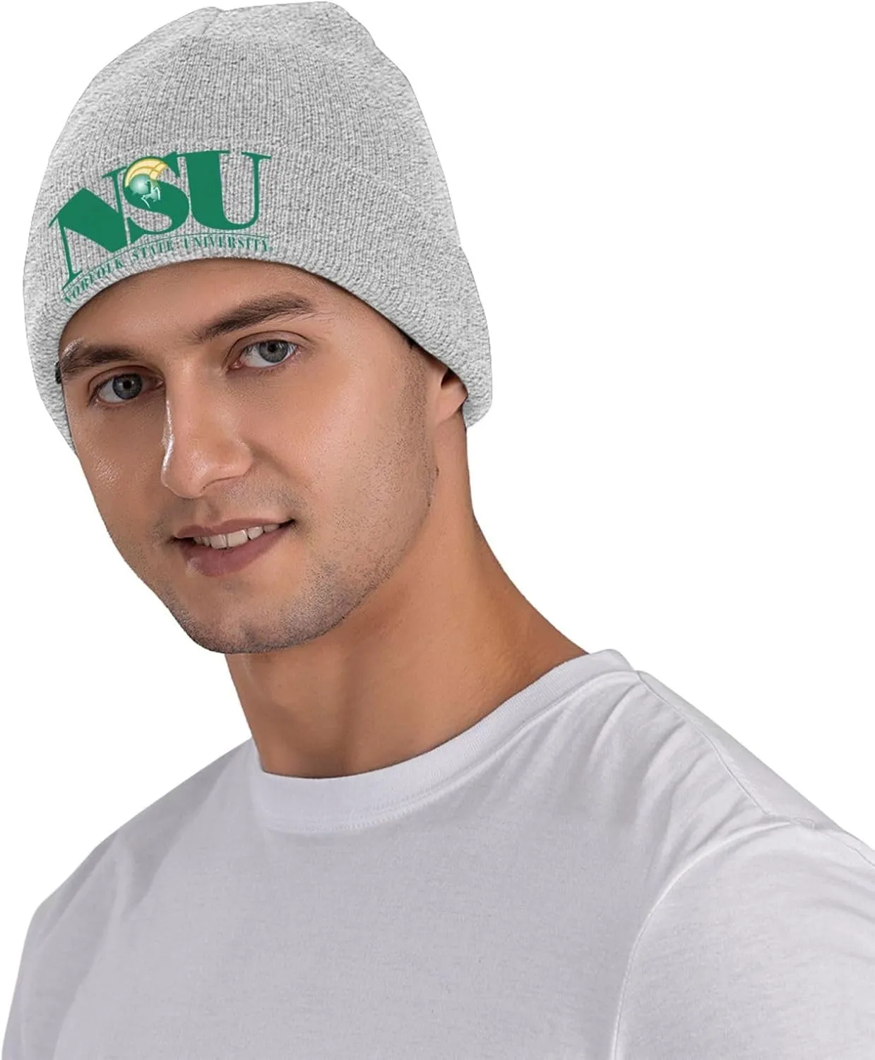 Norfolk A State University Logo Classic Warm Winter Knit Cap Fleece Lined Beanie Hat