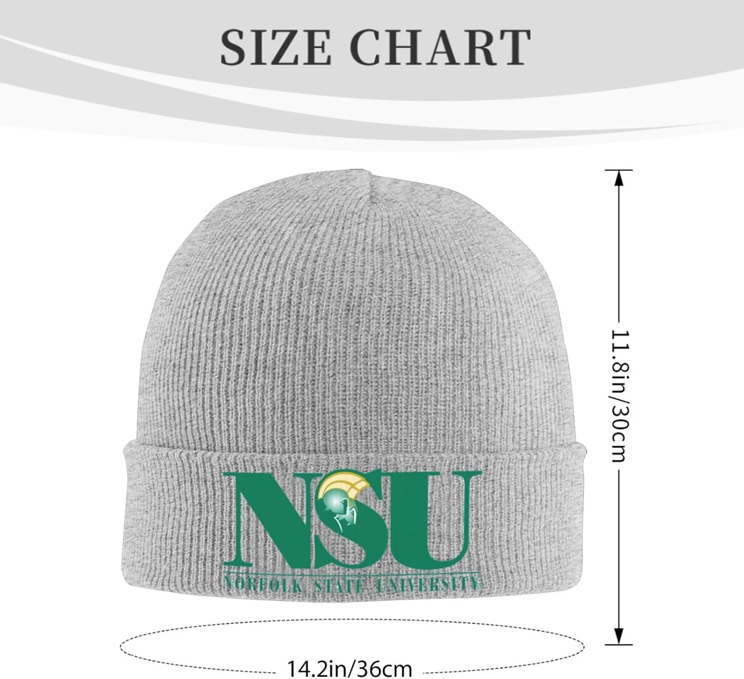 Norfolk A State University Logo Classic Warm Winter Knit Cap Fleece Lined Beanie Hat