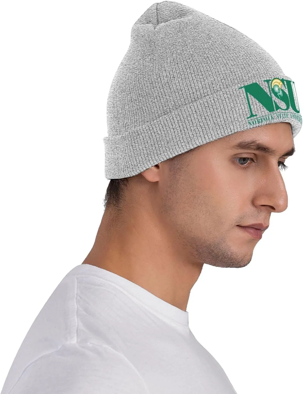 Norfolk A State University Logo Classic Warm Winter Knit Cap Fleece Lined Beanie Hat