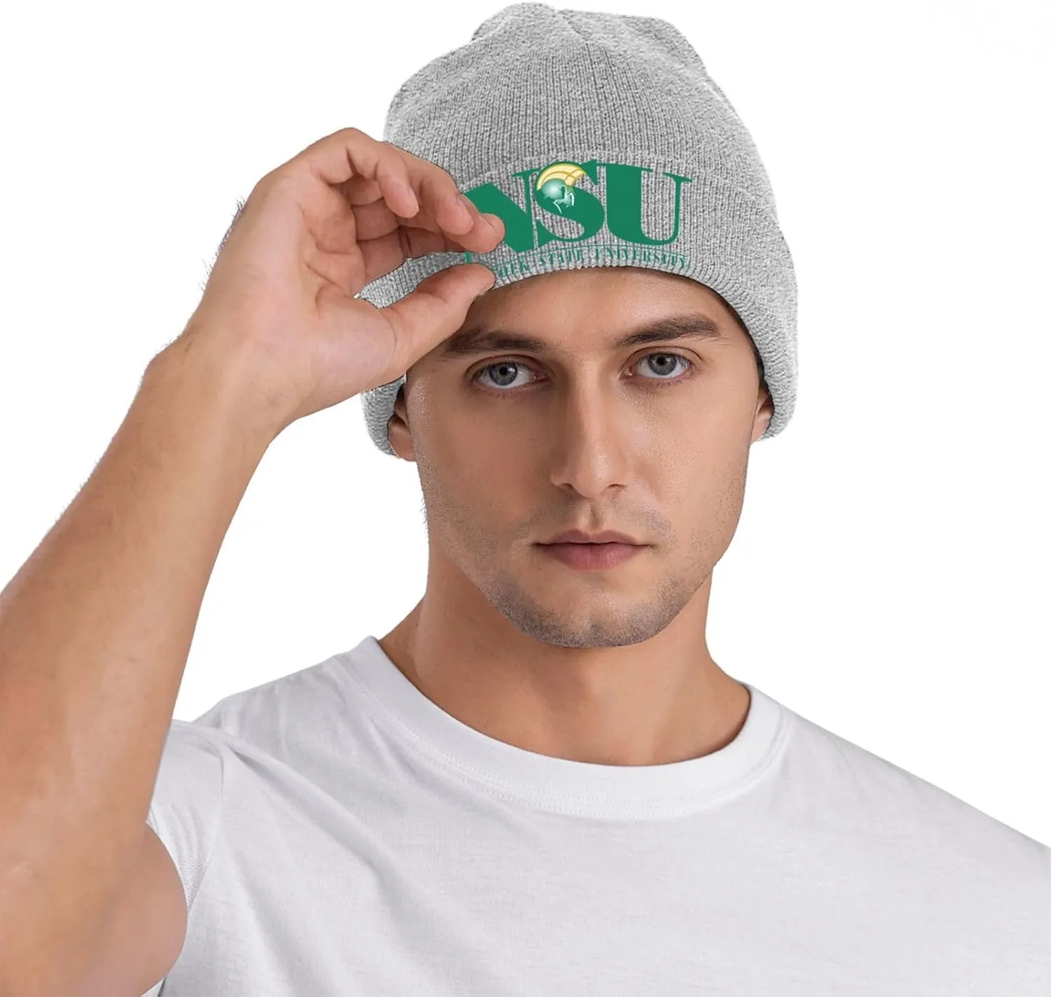 Norfolk A State University Logo Classic Warm Winter Knit Cap Fleece Lined Beanie Hat