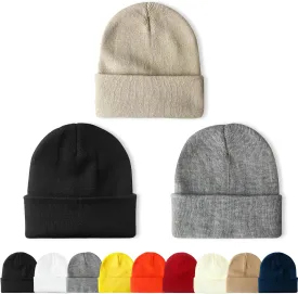 NPQQUAN 3 Packs Unisex Beanie Hats for Men Women Winter Knit Beanies