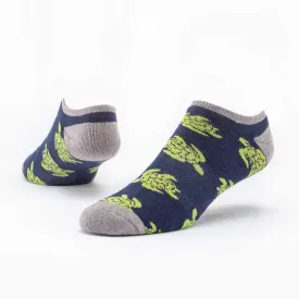 Organic Cotton Footie Socks - Navy Turtles