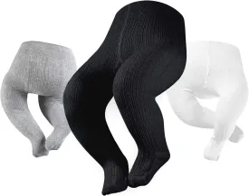 Petrass Baby Girls Cable Knitted Tights Infant Full-Footed Seamless Cotton Tights New-born Girls Seamless Leggings 3/4/5/6