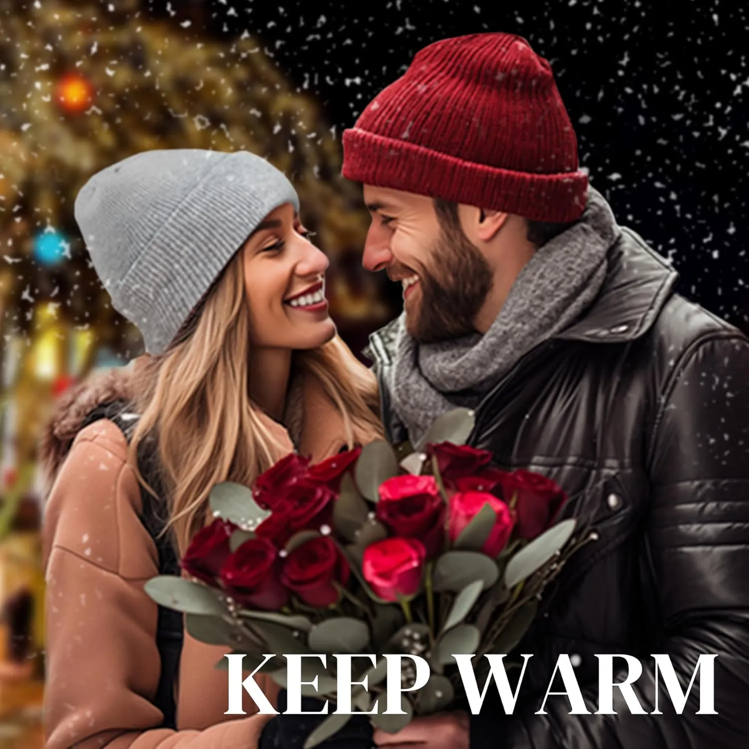 PFFY 2 Packs Unisex Beanie Hats for Men Women Knit Winter Beanies