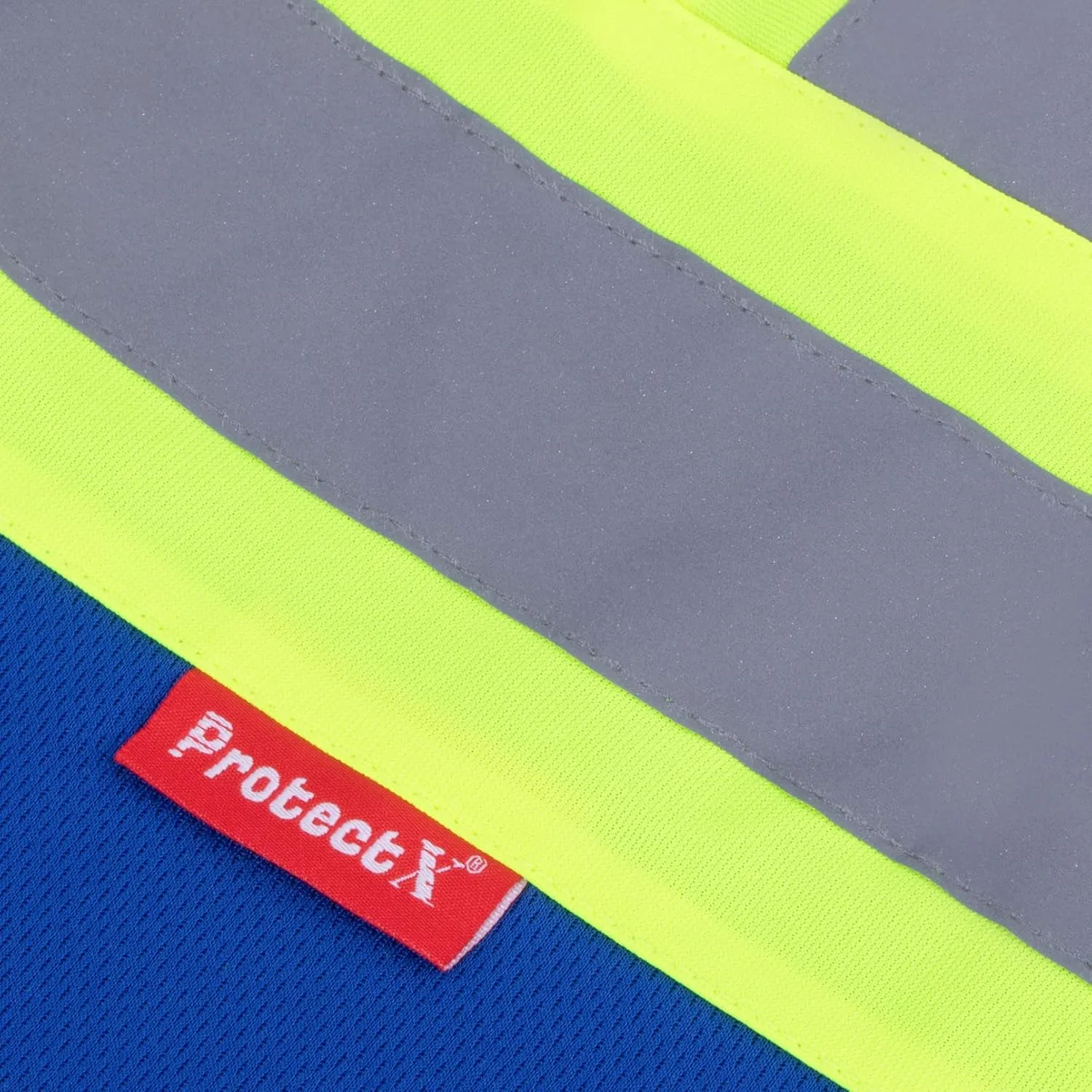 ProtectX High Visibility Short Sleeve Reflective Safety T-Shirt, Men's Heavy Duty Breathable Hi Vis Shirts, Class 2 Type R