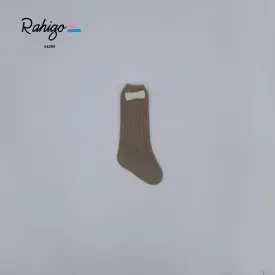 Rahigo Camel knitted bow socks