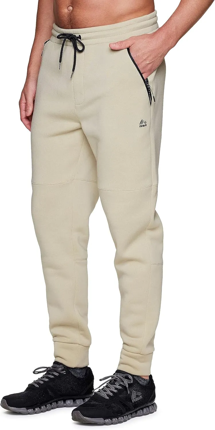 RBX Active Men's Athletic Fleece Lined Tapered Jogger Sweatpant with Pocket