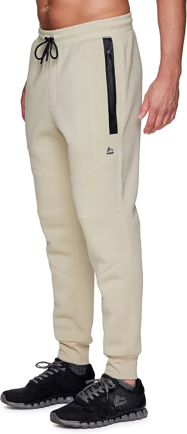 RBX Active Men's Athletic Fleece Lined Tapered Jogger Sweatpant with Pocket