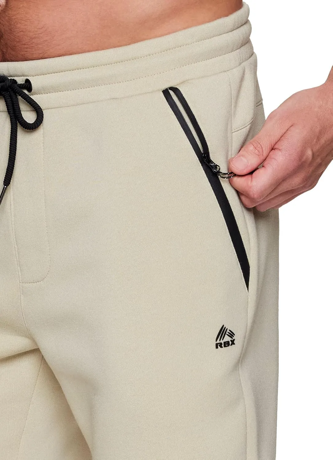 RBX Active Men's Athletic Fleece Lined Tapered Jogger Sweatpant with Pocket