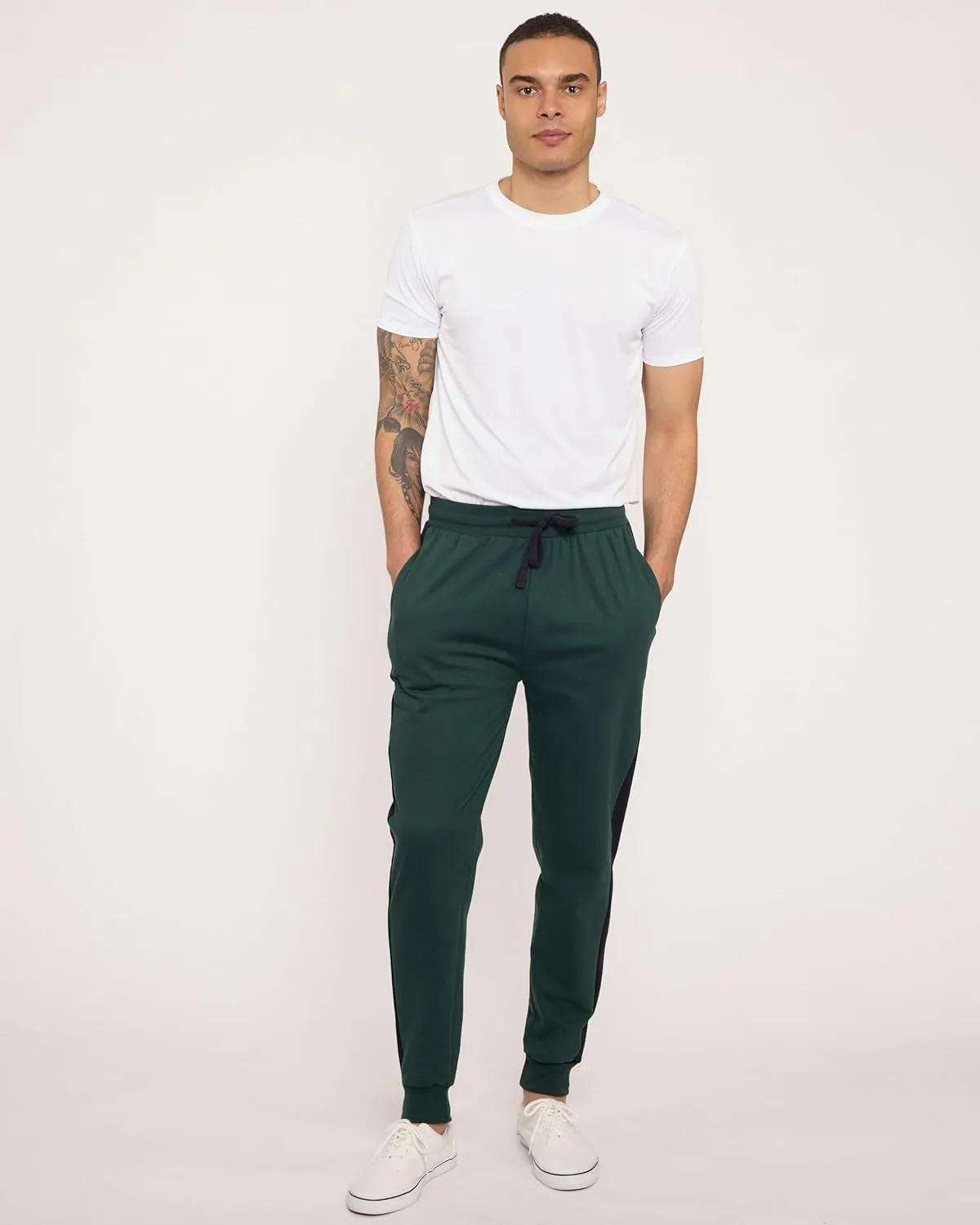 Real Essentials 3 Pack: Men's Tech Fleece Ultra-Soft Jogger Athletic Sweatpants with Pockets (Available in Big & Tall)