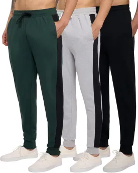 Real Essentials 3 Pack: Men's Tech Fleece Ultra-Soft Jogger Athletic Sweatpants with Pockets (Available in Big & Tall)