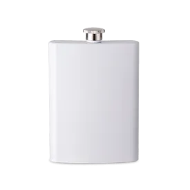 Sublimation white stainless steel flask 8 oz