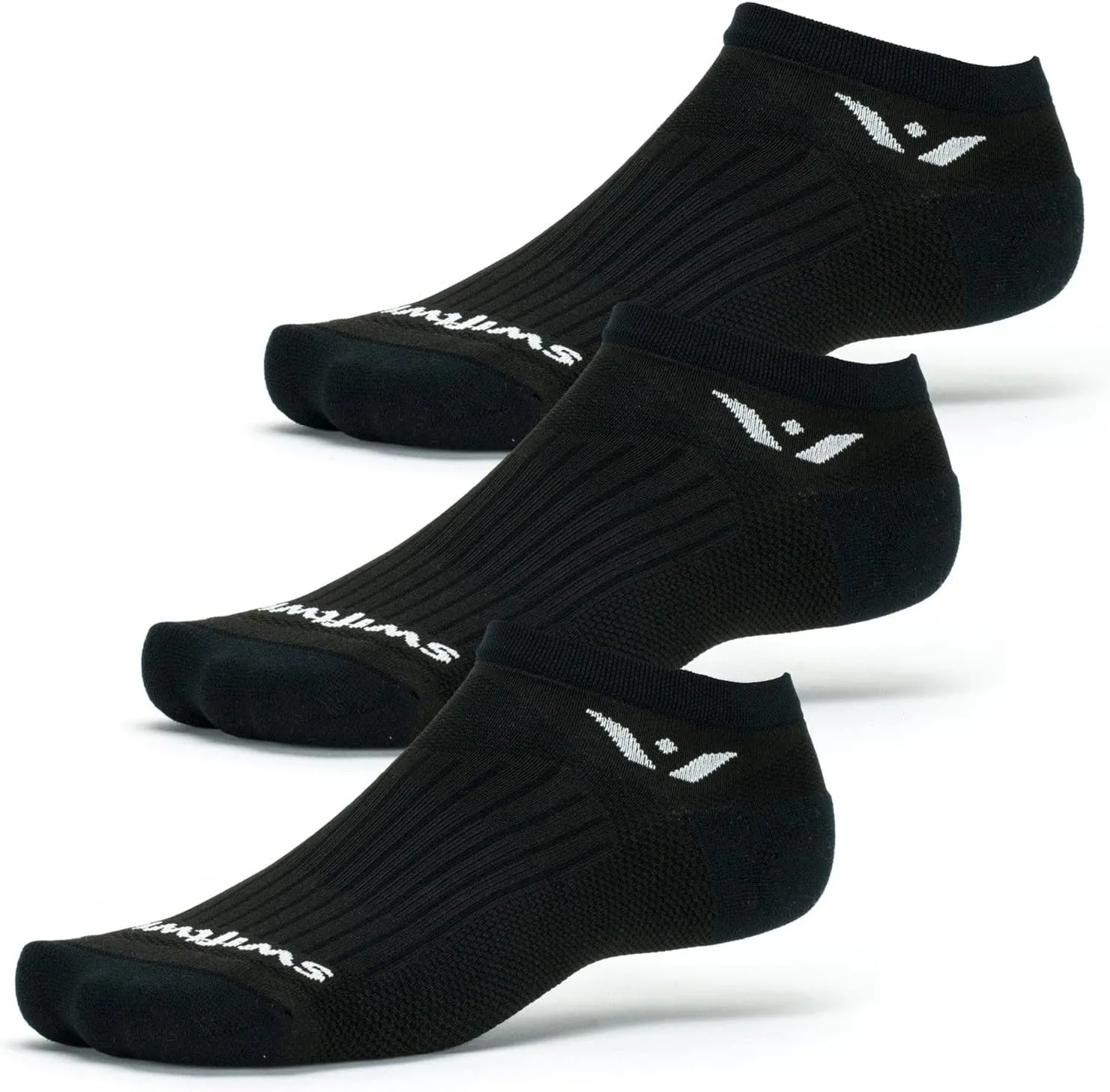 Swiftwick- ASPIRE (3 Pairs) No-Show Running Socks, Cycling Socks, Compression Fit