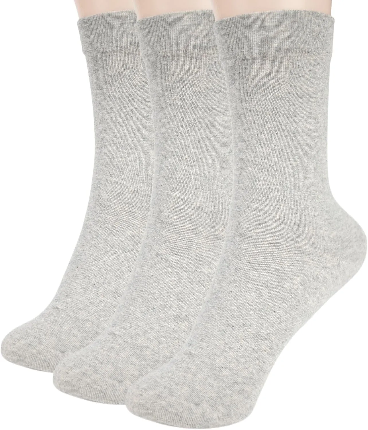 Thin Crew Socks for Women - Dress Socks - Soft Cotton Socks - Crew Socks for Business Trouser Casual 3-6 Pairs