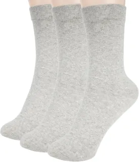 Thin Crew Socks for Women - Dress Socks - Soft Cotton Socks - Crew Socks for Business Trouser Casual 3-6 Pairs