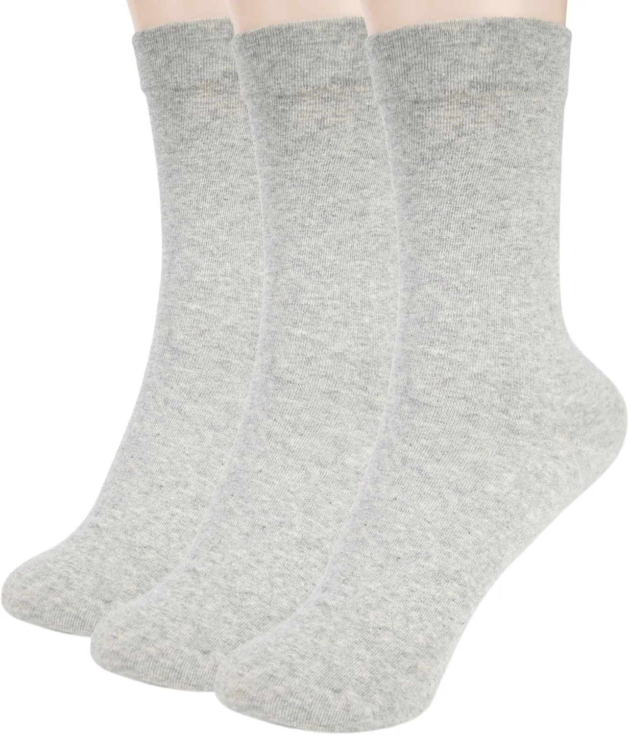 Thin Crew Socks for Women - Dress Socks - Soft Cotton Socks - Crew Socks for Business Trouser Casual 3-6 Pairs