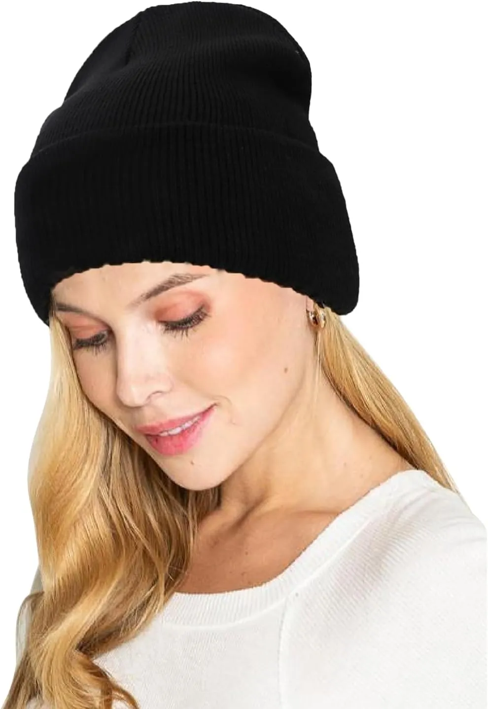 UTTPLL Knit Beanie Hat Soft Cute Unisex Skull Beanie Stretchy Hats with Smile Face for Men/Women