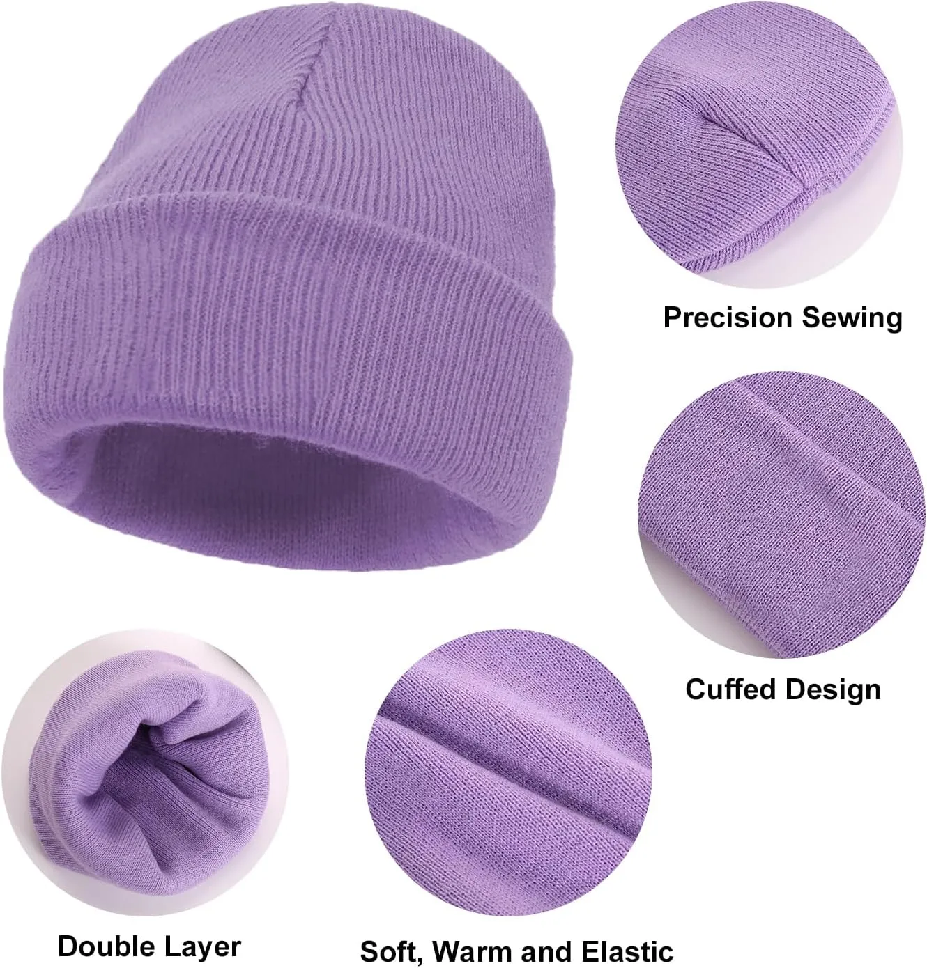 UTTPLL Knit Beanie Hat Soft Cute Unisex Skull Beanie Stretchy Hats with Smile Face for Men/Women