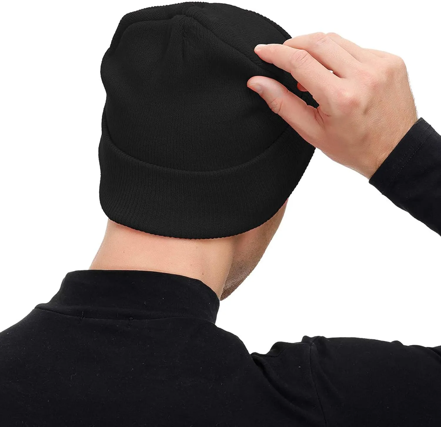 Zando Beanie for Men Women Cuffed Cap Soft Slouchy Beanie Winter Knit Hats Fisherman Beanie Skull Cap Unisex Daliy Beanie