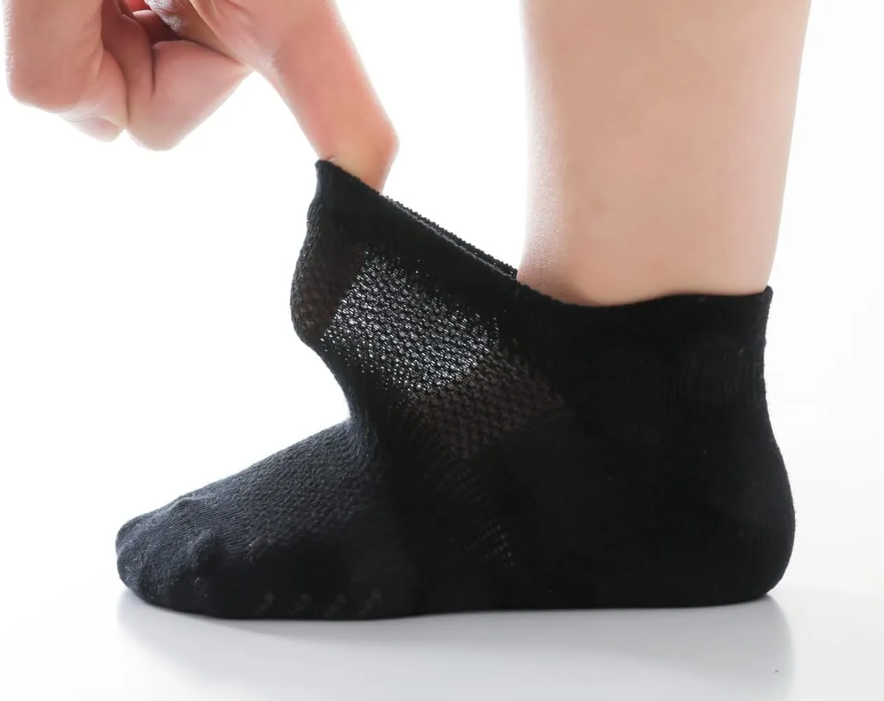Zumou Toddler Non Slip Socks No Show Anti Skid Ankle With Grips 12 Pairs for Kids Little Girls Boys